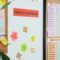 Family calendar sticky notes planning